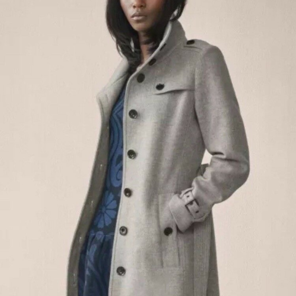 Burberry Brit grey Rushfield wool blend coat